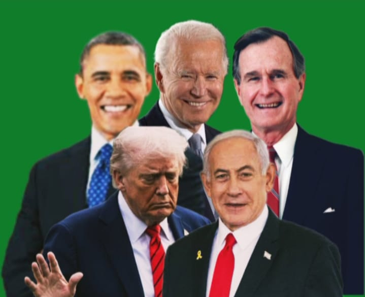 Netanyahu with US presidents Bush Obama Biden Trump Iran strike policy comparison