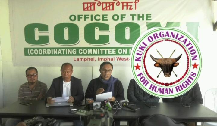 KOHUR representatives during a press conference responding to COCOMI on the Kamjong clash