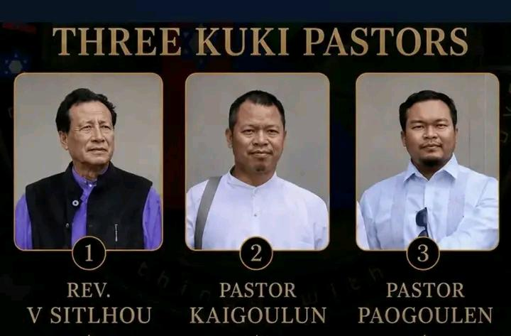 Kuki Diaspora in London Urges Global Action After Killing of Church Leaders in Manipur Portrait collage of three Kuki pastors killed in the Kangpokpi ambush
