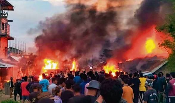 representational image of conflict aftermath in Manipur hills region
