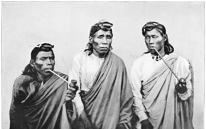 historical image of Northeast tribal people linked to Kuki and Kirata communities
