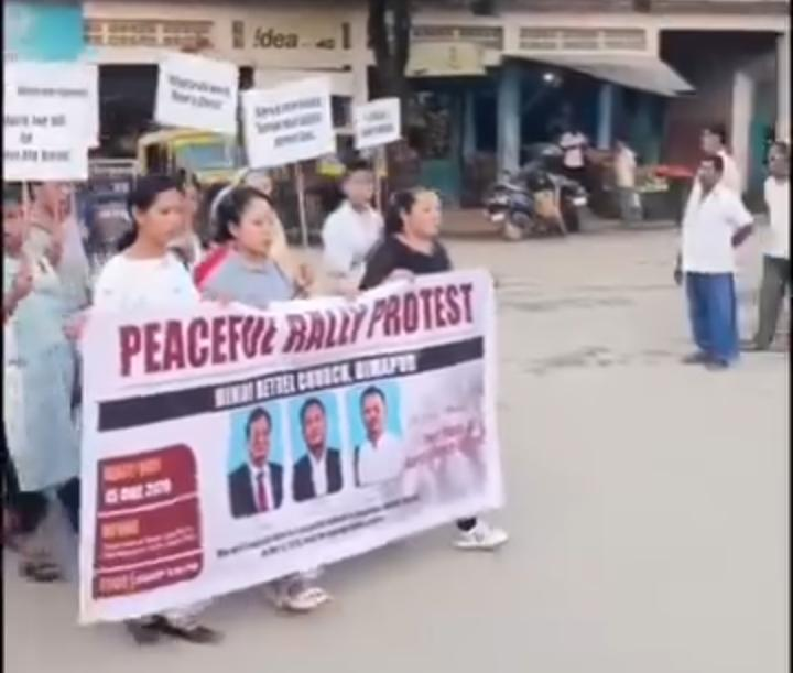 Christian community members holding peace rally in Dimapur over killing of Kuki pastors